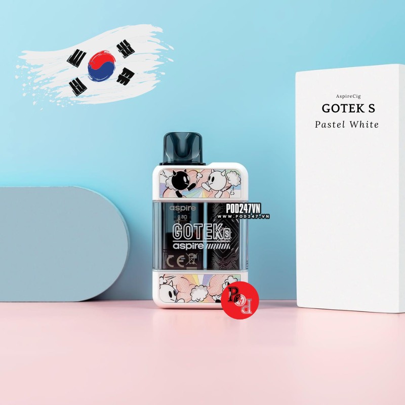 Aspire Gotek S Bản Kèm Rỗng - Pastel White - Pod247vn