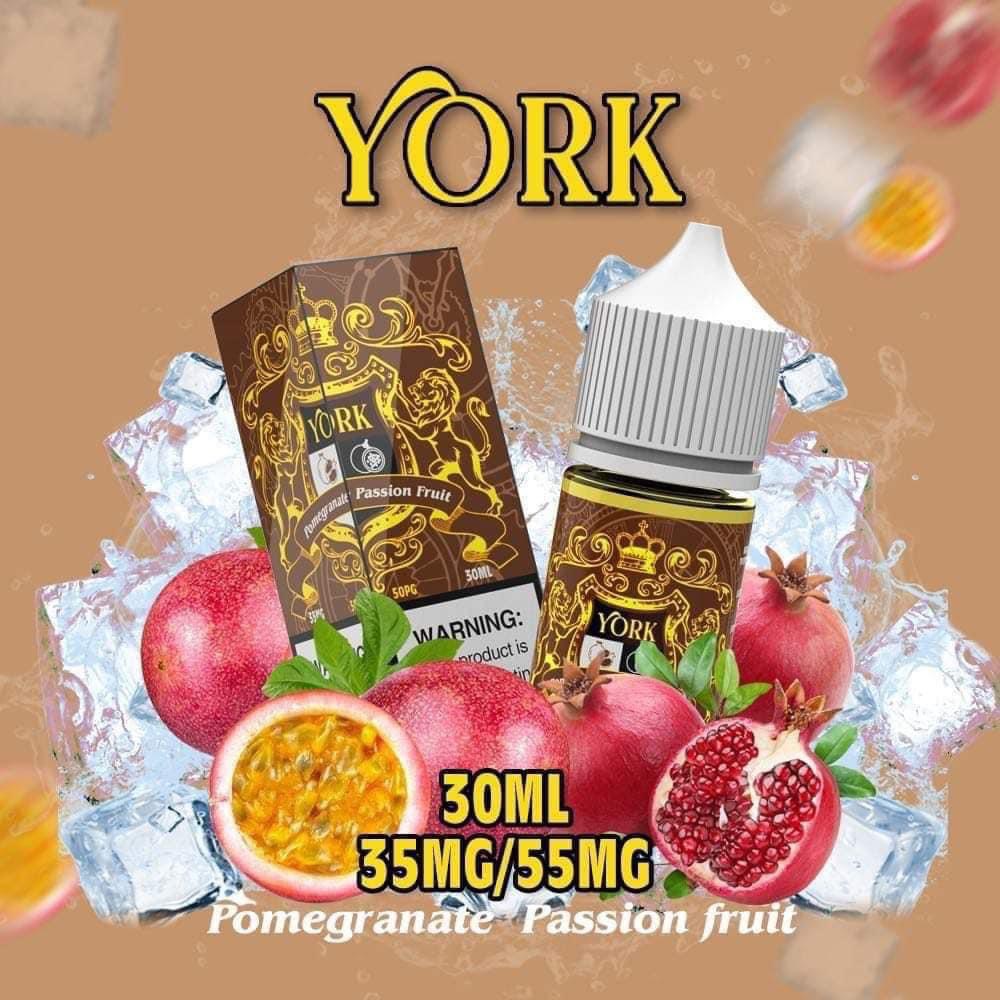 York (Salt)(30ml) Pomegranate Passion Fruit - Lựu Chanh Leo