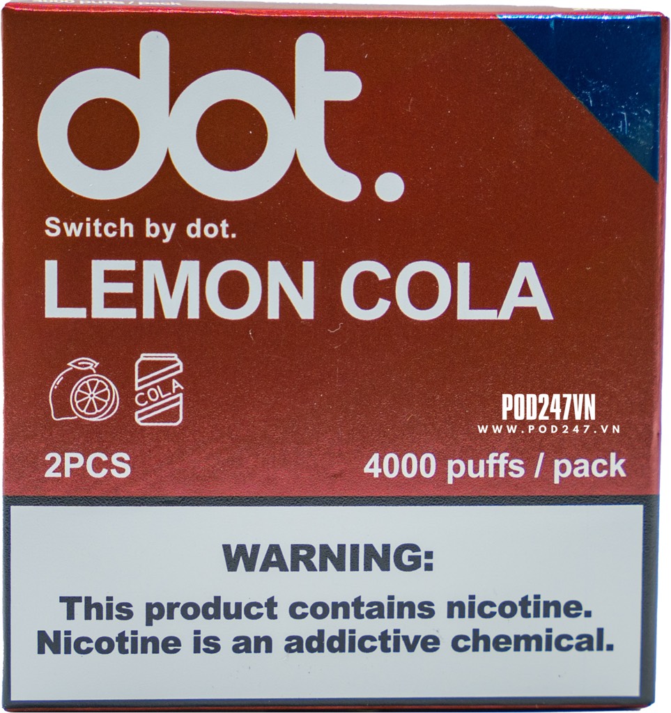 Pack 2 cái Pod Vị Dot.Switch (3.5ml)(5%) - Lemon Cola ( Cola Chanh Lạnh ) - Pod247vn