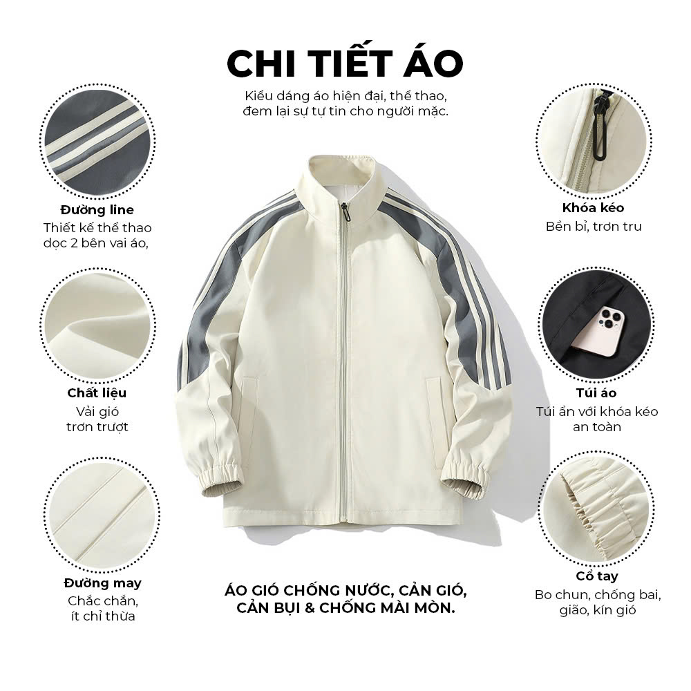 Bộ quần áo vải gió nam 2 lớp