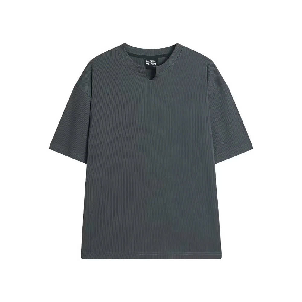 Áo thun gân tăm nam ngắn tay unisex