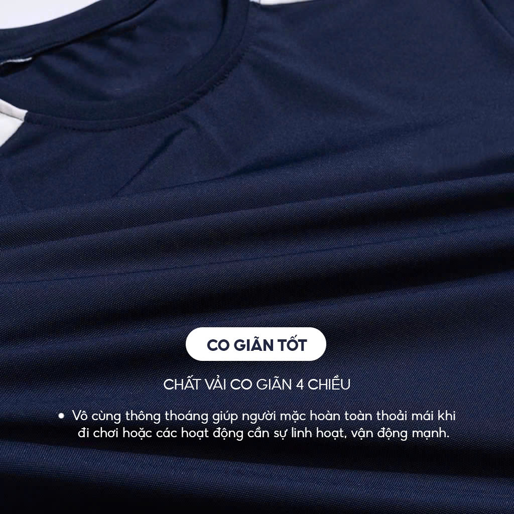 Bộ thể thao Poly nam cộc tay thoáng mát năng động