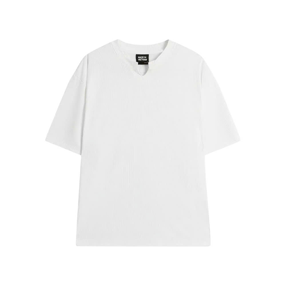 Áo thun gân tăm nam ngắn tay unisex