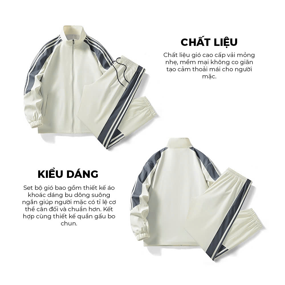 Bộ quần áo vải gió nam 2 lớp