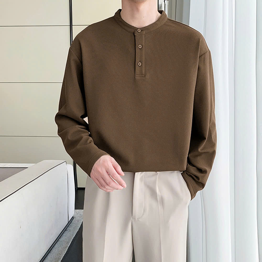 Áo thun nam dài tay cổ tròn