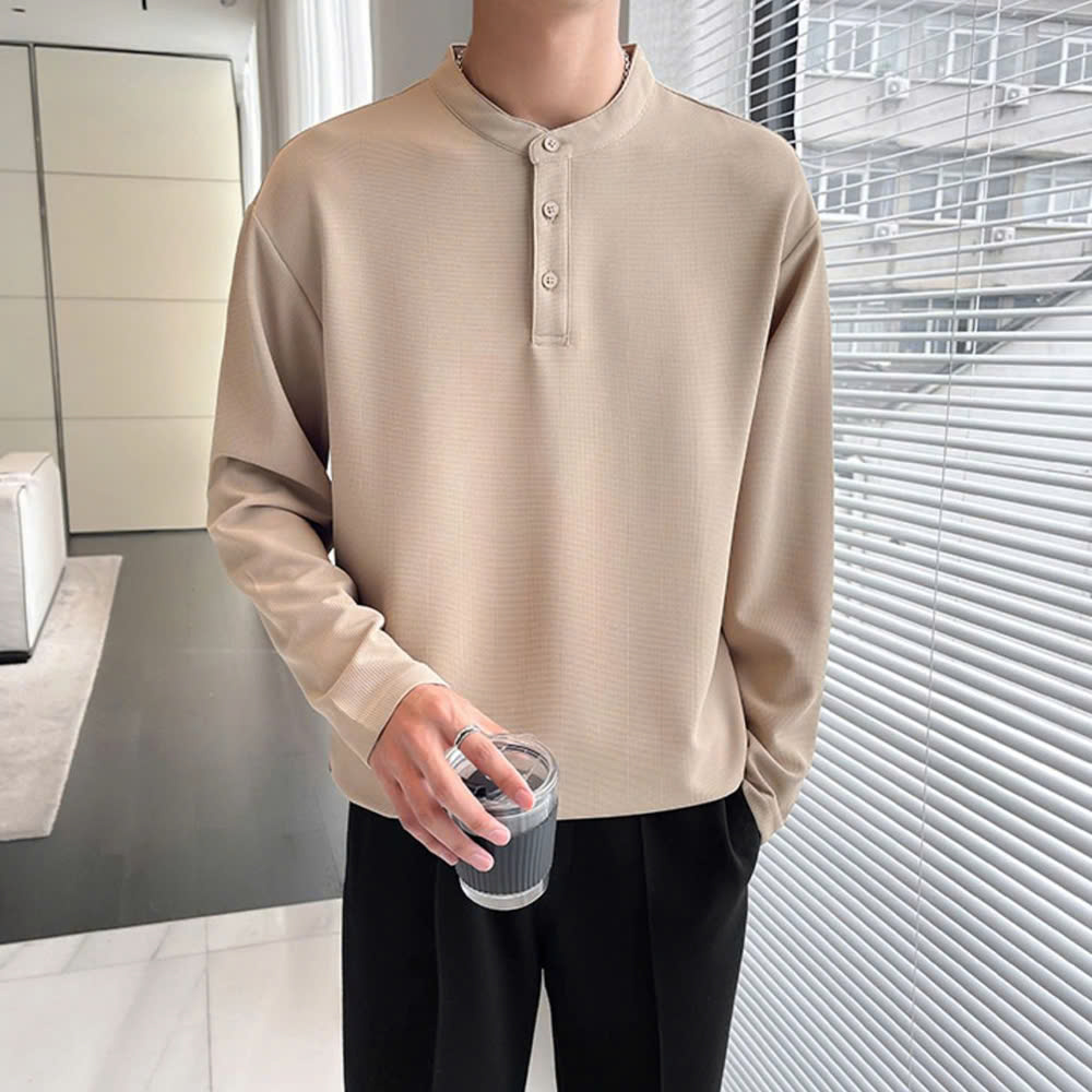 Áo thun nam dài tay cổ tròn