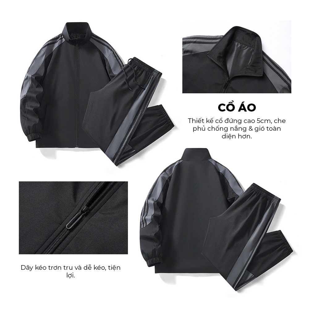 Bộ quần áo vải gió nam 2 lớp