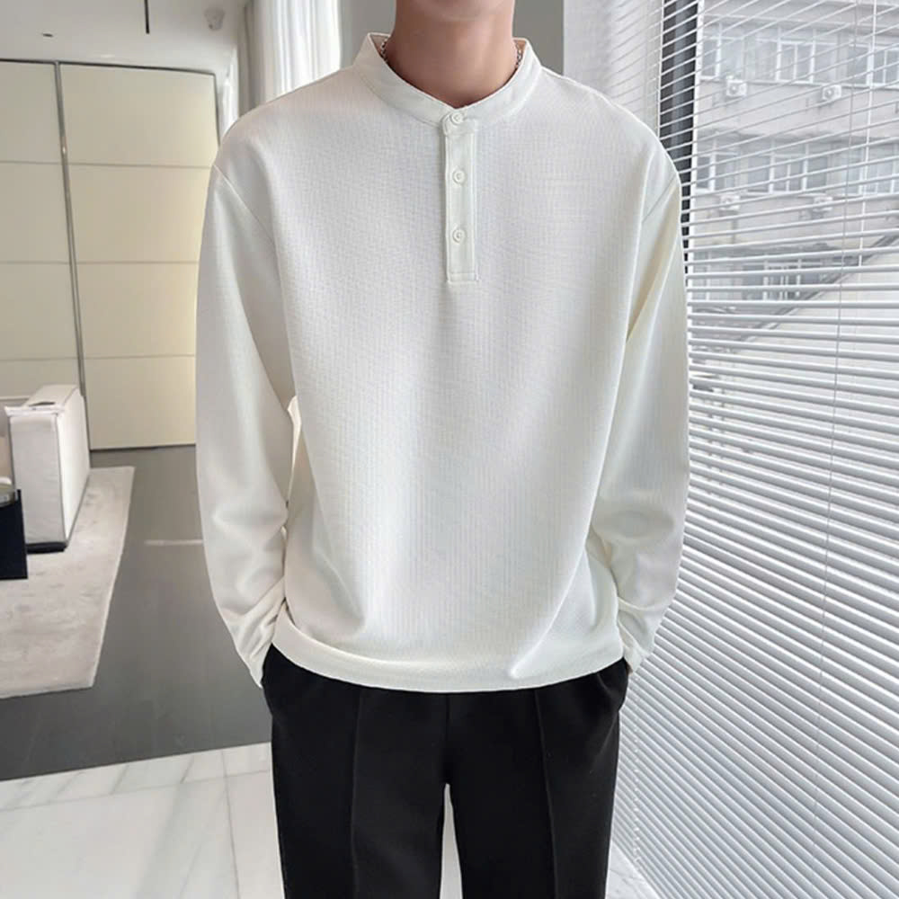 Áo thun nam dài tay cổ tròn