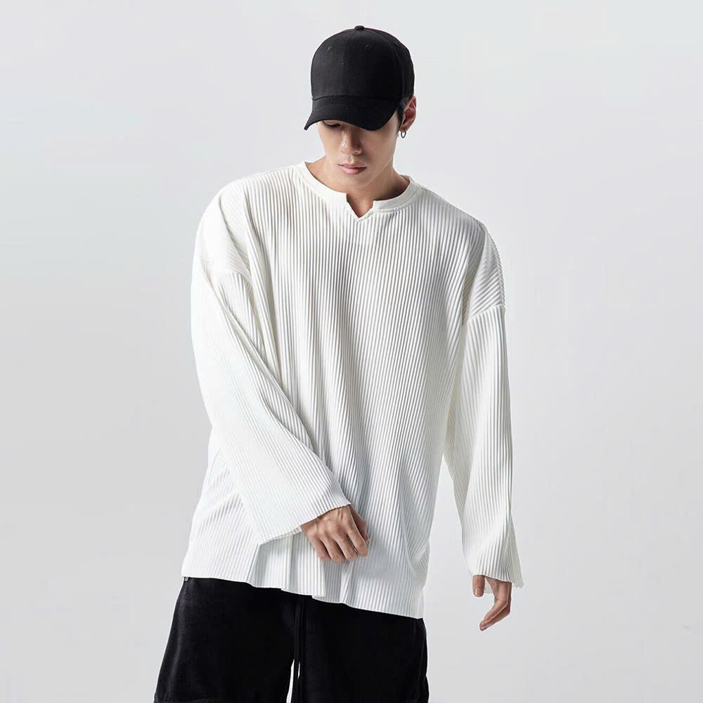 Áo thun gân nam dài tay unisex