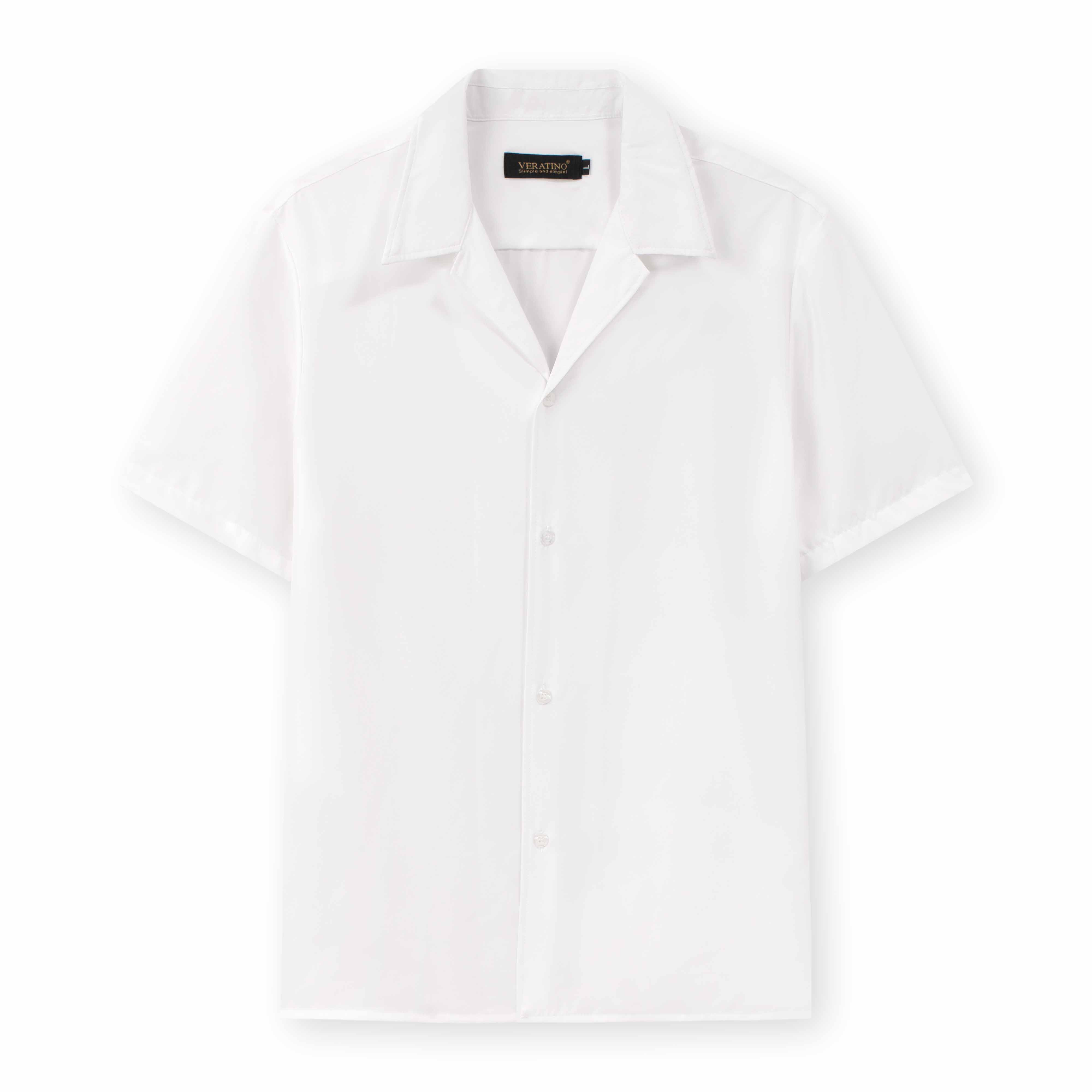 Áo sơ mi tay ngắn unisex form rộng cổ vest
