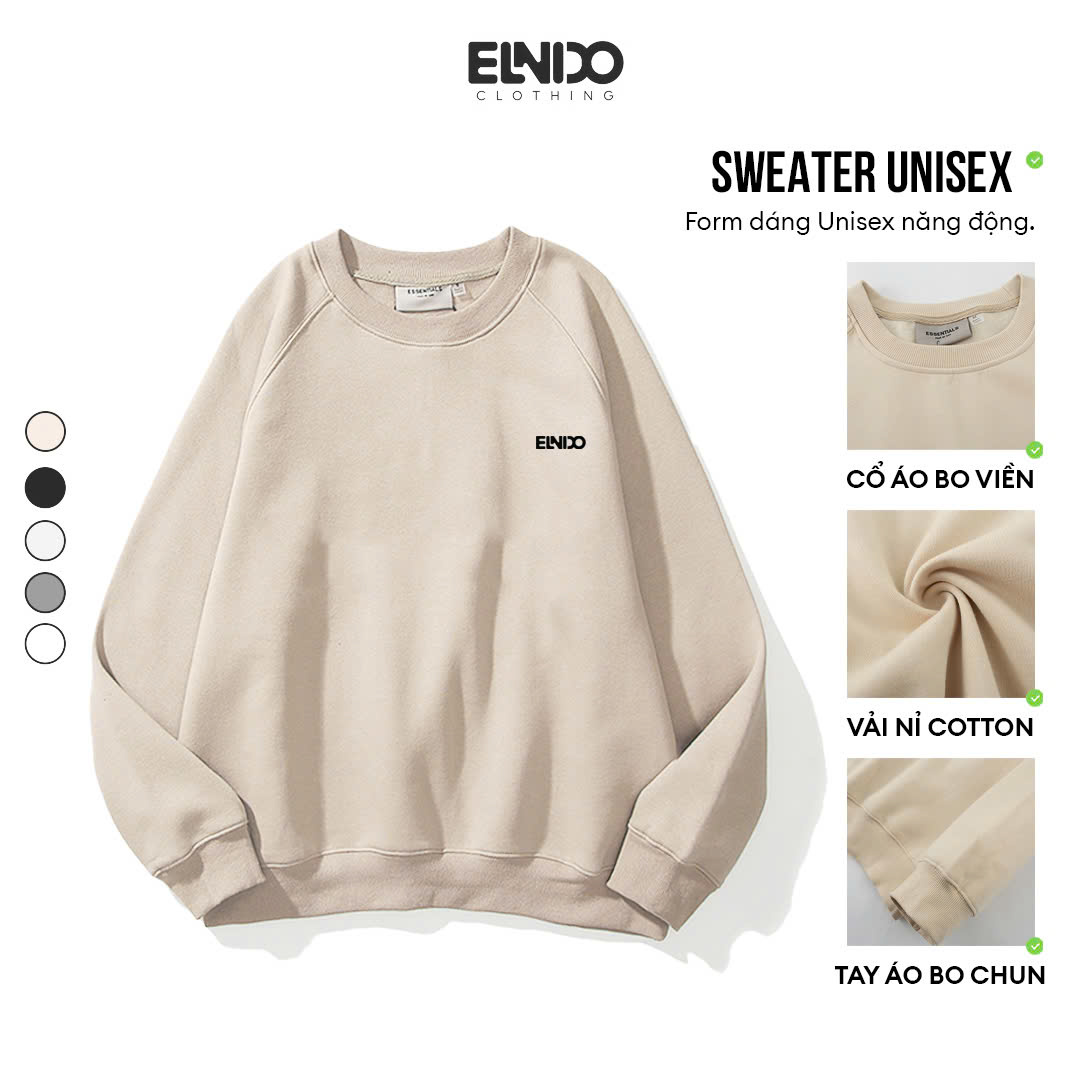 Áo Sweater Premium unisex dài tay chất nỉ cao cấp