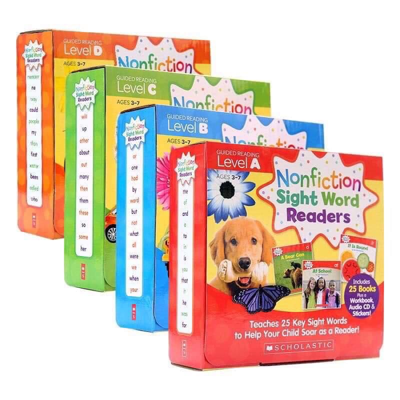 Nonfiction Sight Word Readers ABCD (Sách nhập) - 4 boxset