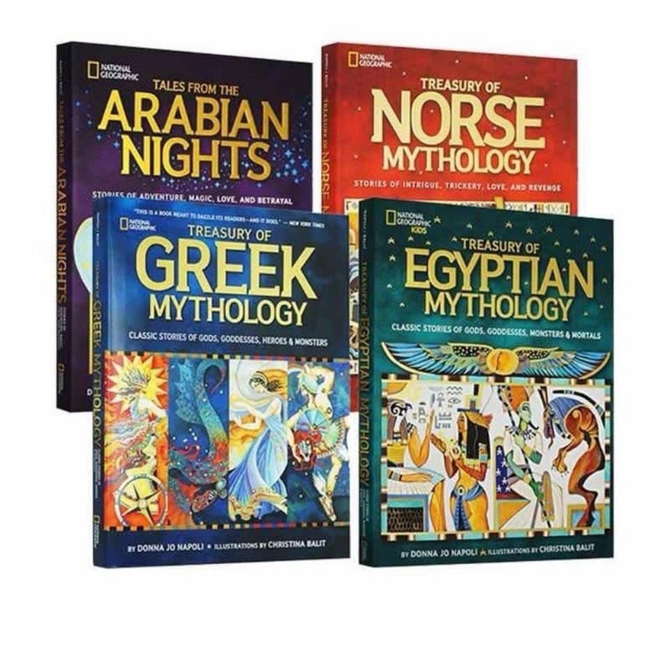 National Geographic Greek Mythology (Sách nhập) - 4 quyển bìa cứng (Bộ sưu tập thần thoại cổ Hy Lạp, Ai Cập, Bắc Âu)