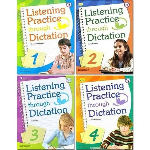 Listening Practice Through Dictation - 1,2,3,4 trọn bộ 4 cuốn - Luyện nghe chép chính tả