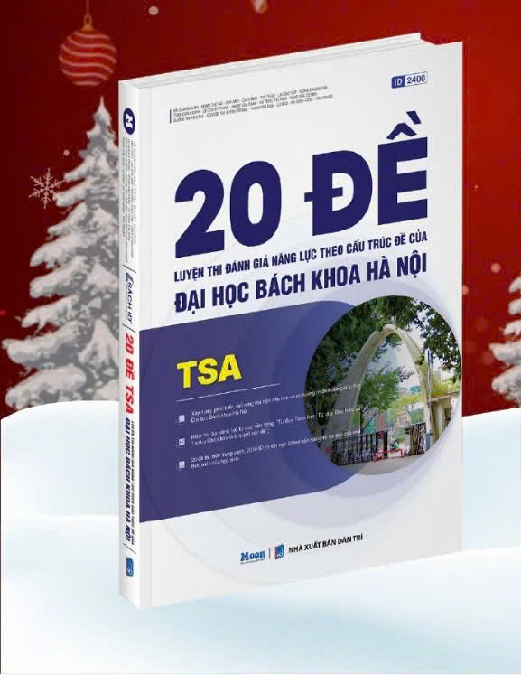 Sách 20 đề luyện thi Đánh giá năng lực theo cấu trúc đề của ĐH Bách Khoa Hà Nội