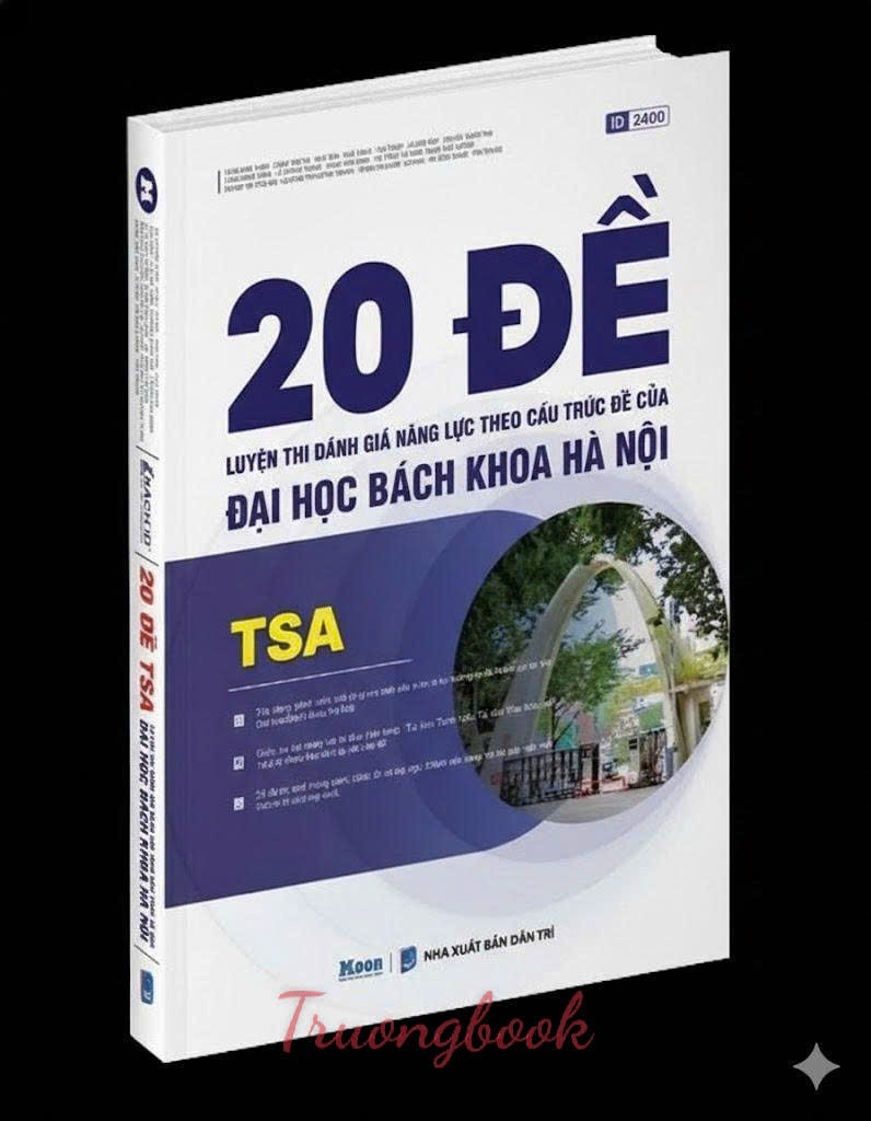 Sách 20 đề luyện thi Đánh giá năng lực theo cấu trúc đề của ĐH Bách Khoa Hà Nội