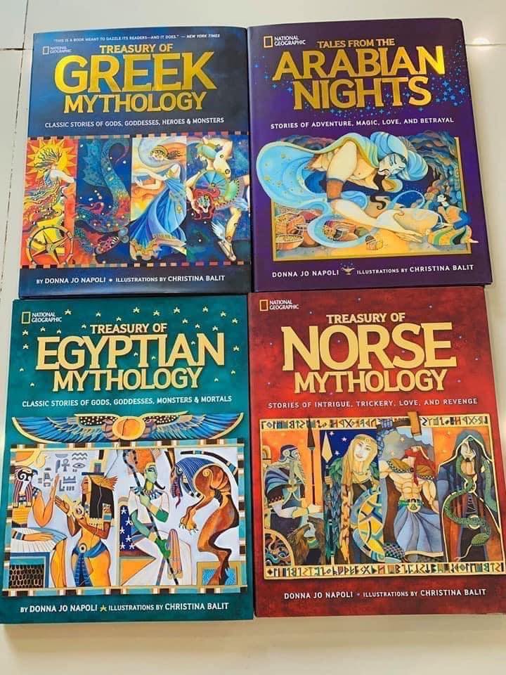 National Geographic Greek Mythology (Sách nhập) - 4 quyển bìa cứng (Bộ sưu tập thần thoại cổ Hy Lạp, Ai Cập, Bắc Âu)