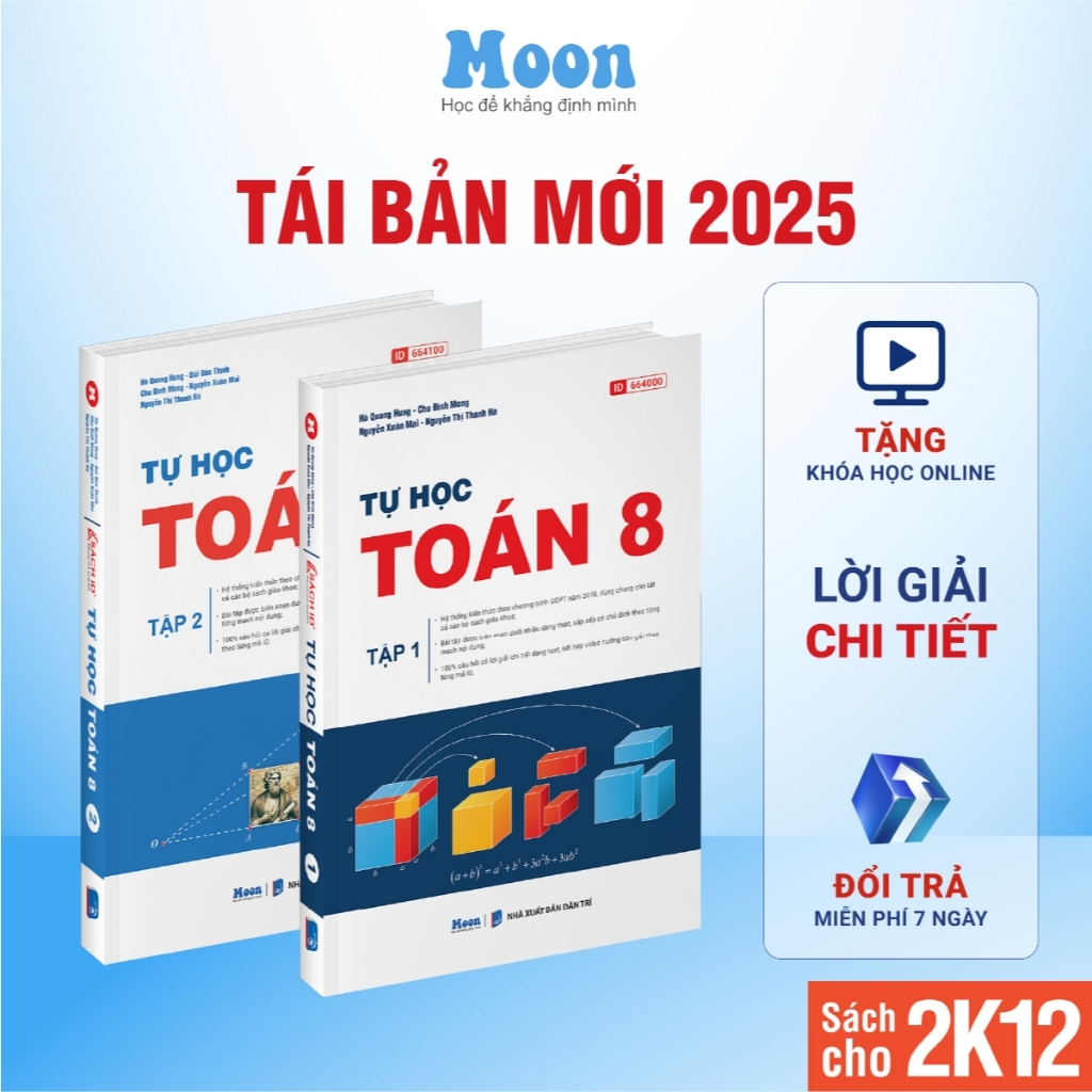 Tự học Toán 8 tập 1 + tập 2
