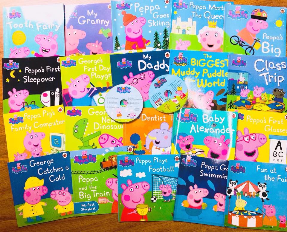 Peppa pig 20 quyển + 2CD