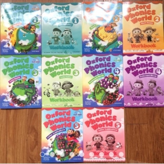 Oxford Phonics World (Sách nhập) - full 5 levels trọn bộ 10 quyển tặng kèm file nghe và video