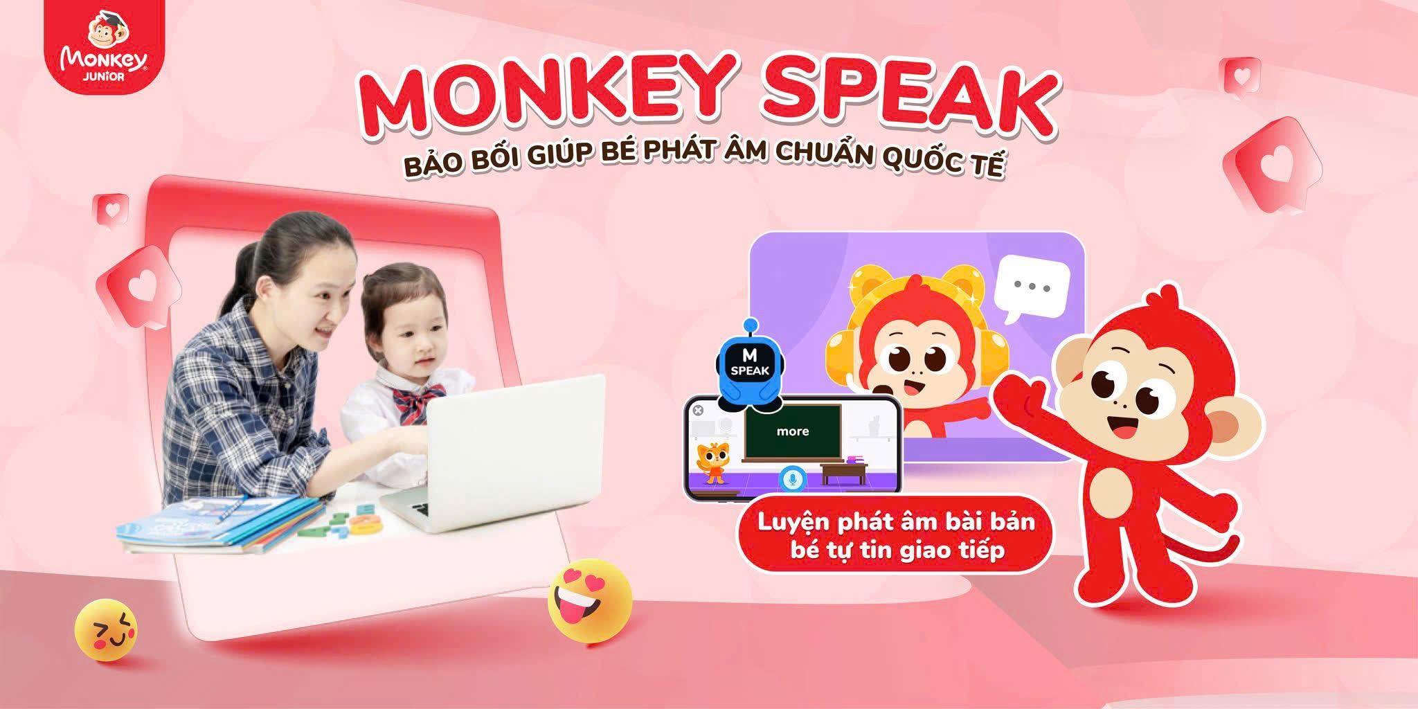 MONKEY SPEAK - Phần mềm giúp bé phát âm chuẩn quốc tế