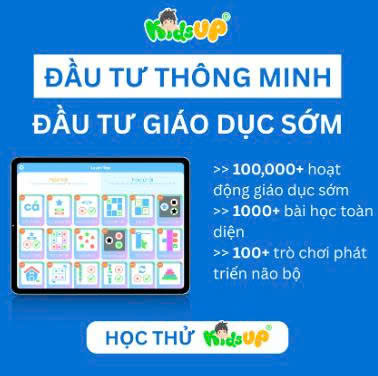 Phần mềm KidsUP - Gói 1 năm - Ứng dụng Giáo Dục Sớm cho trẻ 2-7 tuổi dễ dàng - tiết kiệm - hiệu quả