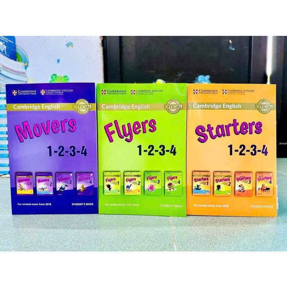 Starter, Movers, Flyer - In gộp 4q năm 2018-2022 - Tặng kèm file MP3