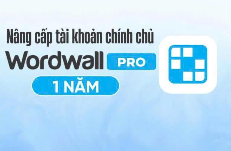 WORDWALL PRO – Trò chơi học tập cho lớp học thêm hứng khởi - Gói 1 năm