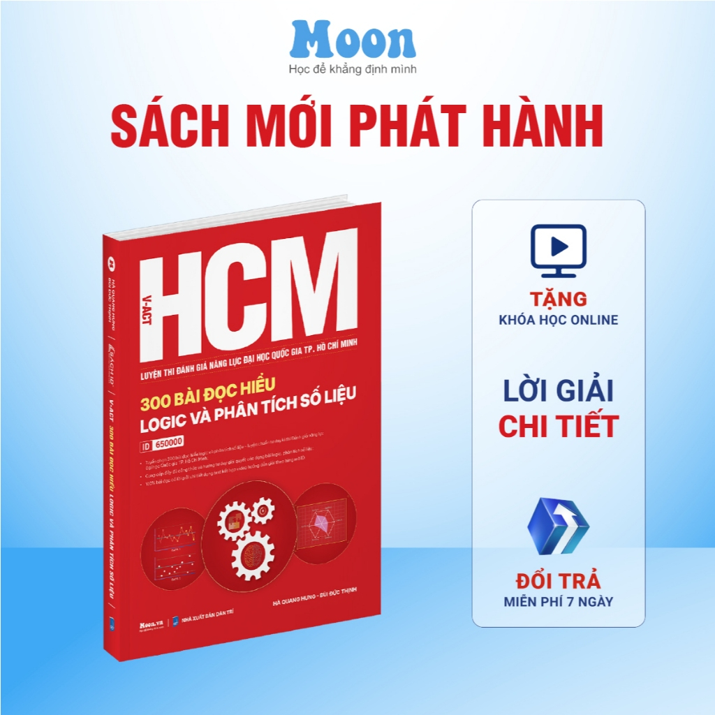 HCM - VACT Luyện thi đánh giá năng lực - Đại học Quốc gia Thành phố Hồ Chí Minh - 300 bài đọc hiểu Logic và Phân tích số liệu