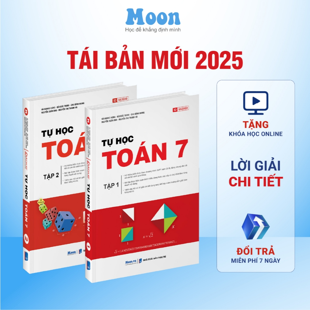Sách toán lớp 7 tập 1  + tập  2