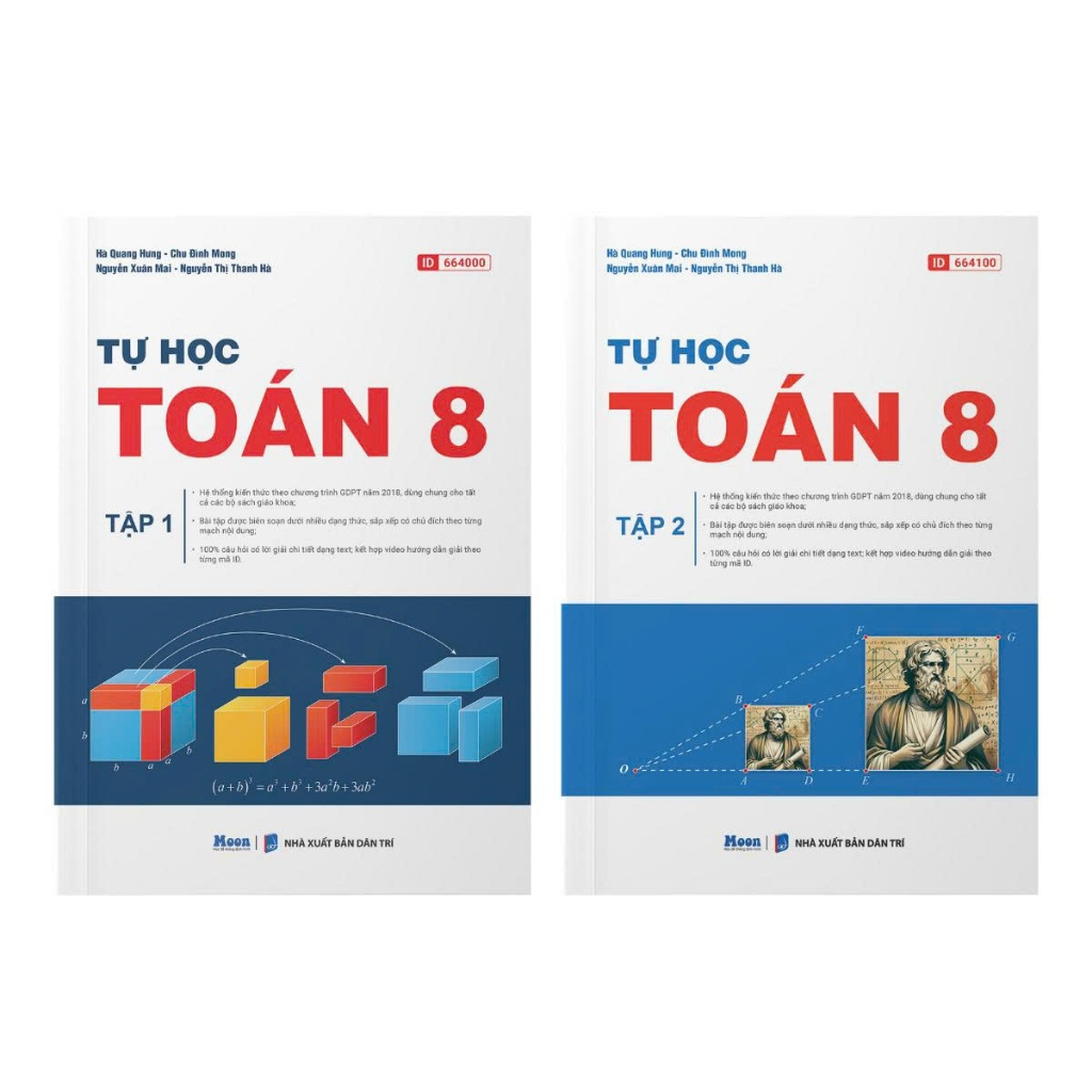 Tự học Toán 8 tập 1 + tập 2