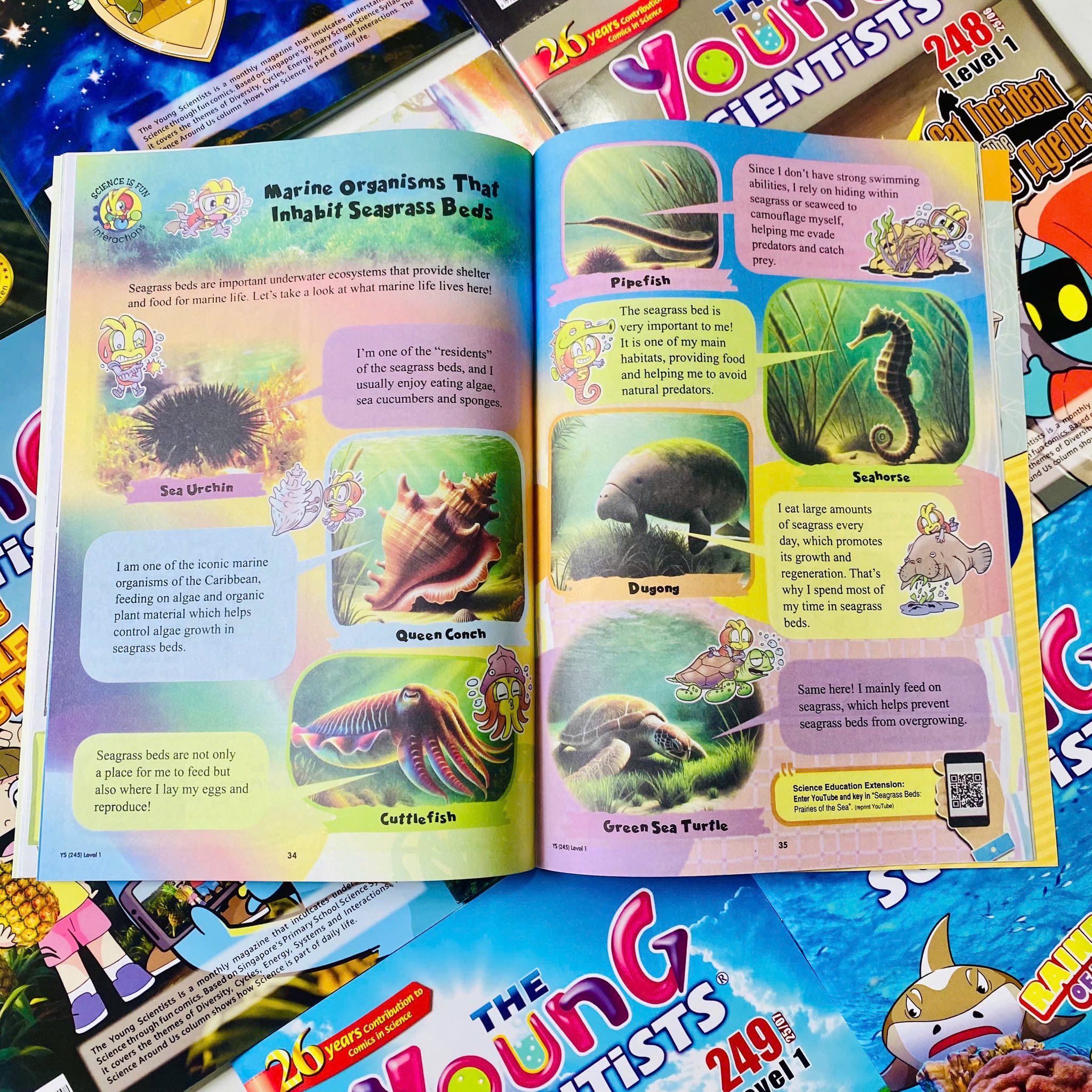 The young scientists 2025 -  4 Boxset tạp chí khoa học tiếng Anh theo chuẩn Singapore MOE (Level 1–4)