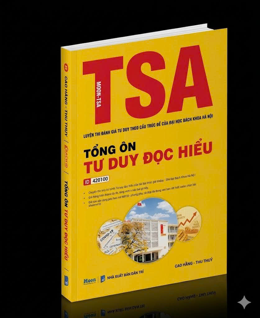 TSA – Luyện thi Đánh giá tư duy theo cấu trúc đề của Đại học Bách Khoa Hà Nội – Tổng ôn Tư duy đọc hiểu