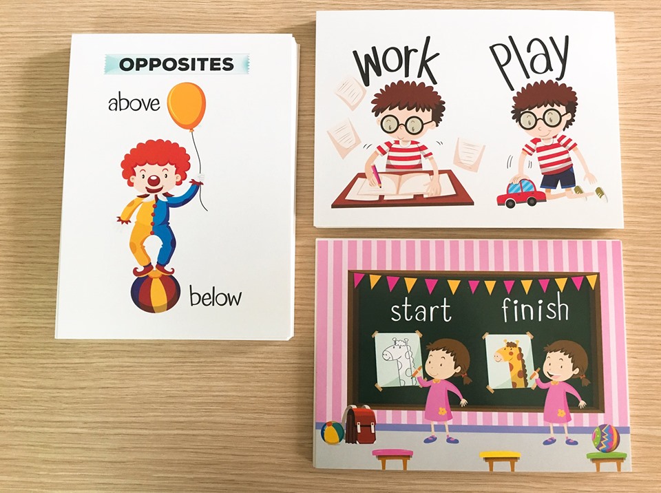 Flashcard - Bộ 100 thẻ từ vựng trái nghĩa