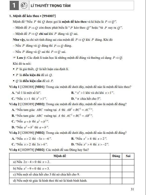 Tự học Toán 10 Tập 1