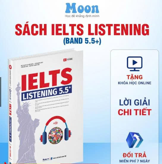 Sách Luyện thi IELTS Listening 5.5+