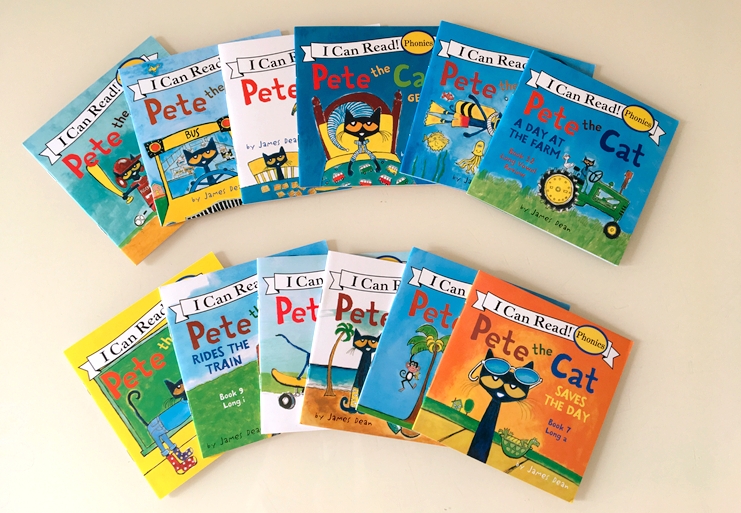 Pete the cat (Sách nhập) - Sách học phonics - Bộ 12 quyển