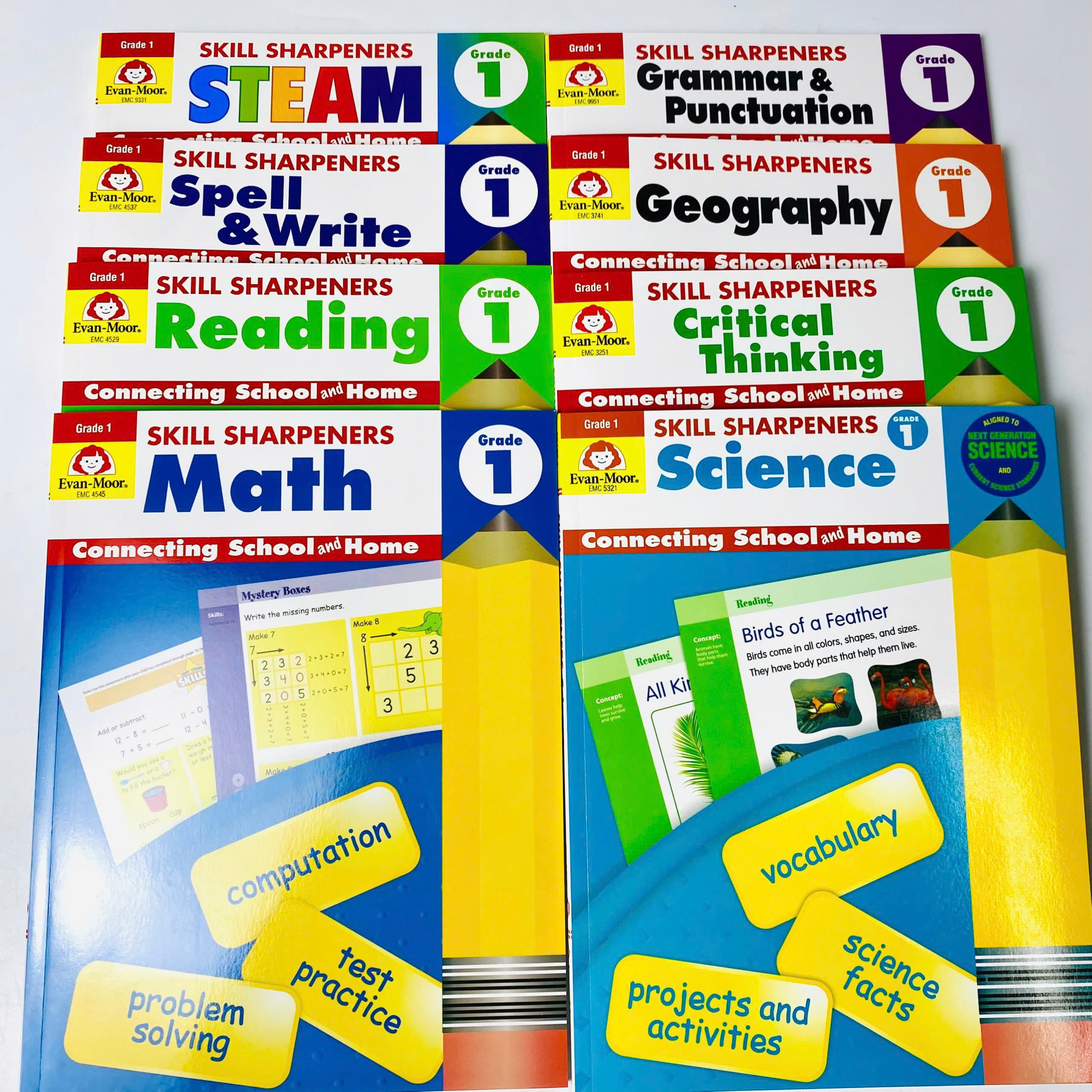 Skill Sharpeners - Level 1 -  8 quyển - Evan Moor - Cho bé 6-7 tuổi