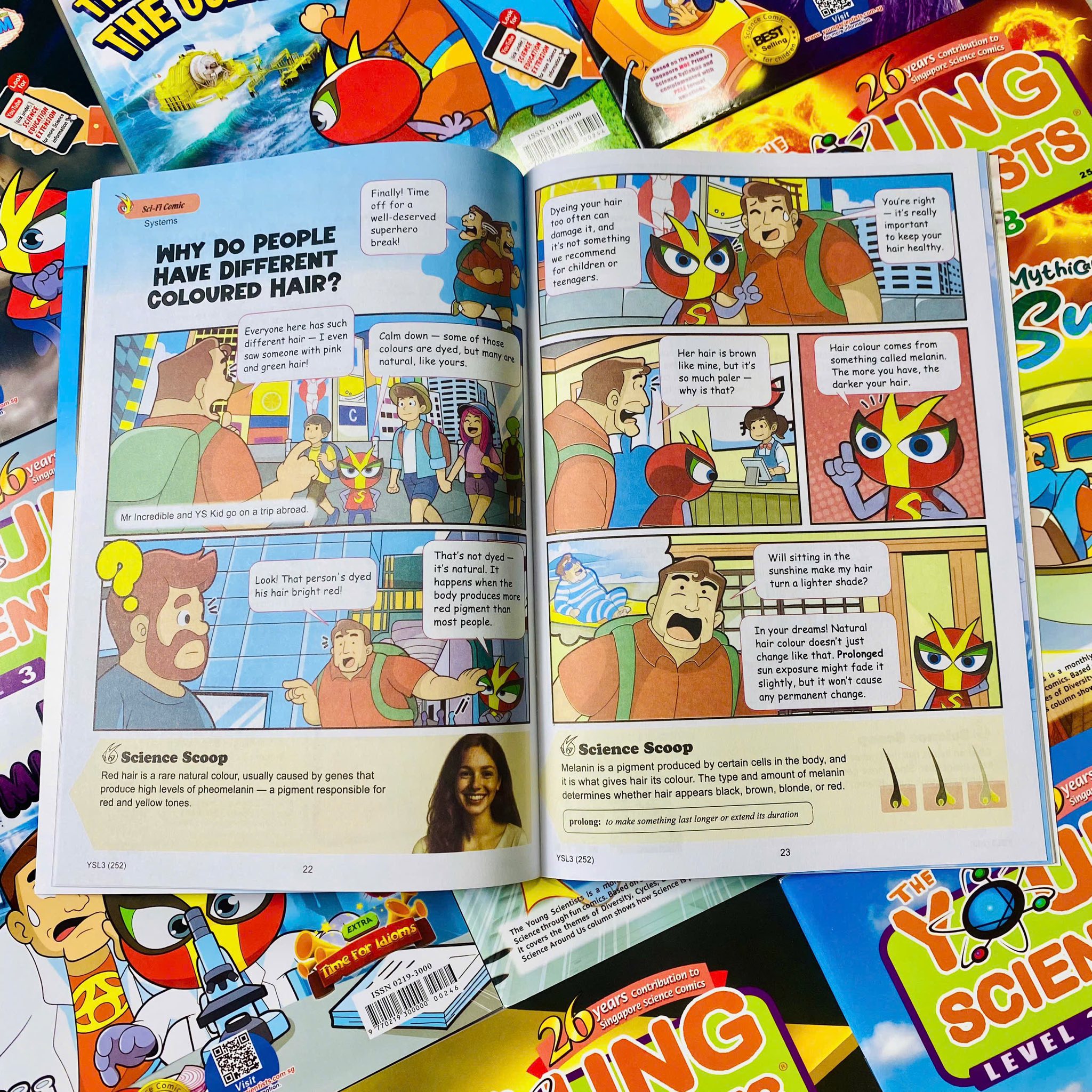 The young scientists 2025 -  4 Boxset tạp chí khoa học tiếng Anh theo chuẩn Singapore MOE (Level 1–4)