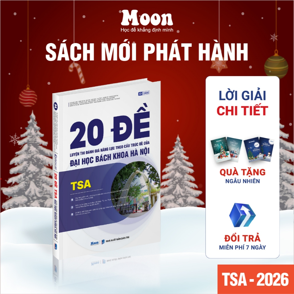 Sách 20 đề luyện thi Đánh giá năng lực theo cấu trúc đề của ĐH Bách Khoa Hà Nội