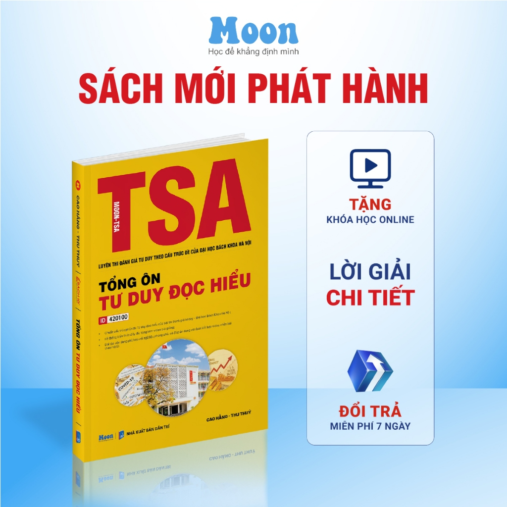 TSA – Luyện thi Đánh giá tư duy theo cấu trúc đề của Đại học Bách Khoa Hà Nội – Tổng ôn Tư duy đọc hiểu