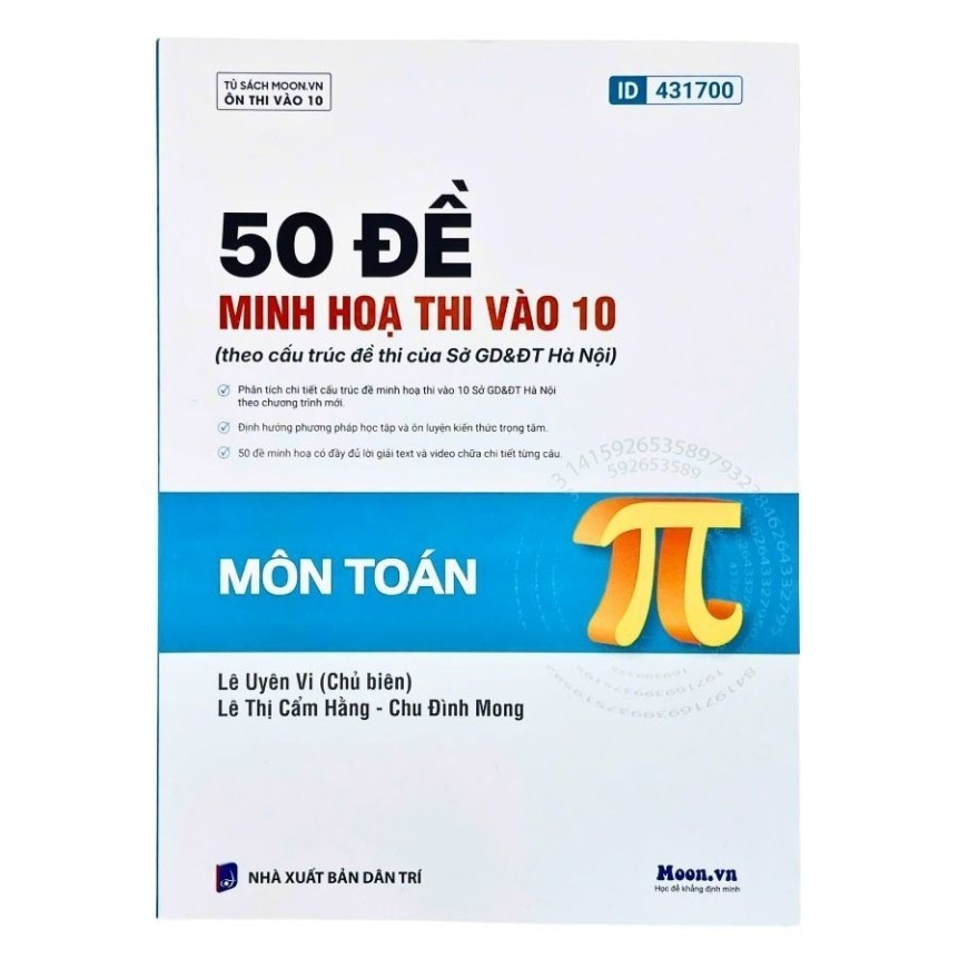 50 đề minh họa thi vào 10 môn Toán - Theo cấu trúc đề của Sở Giáo dục và Đào tạo Hà Nội