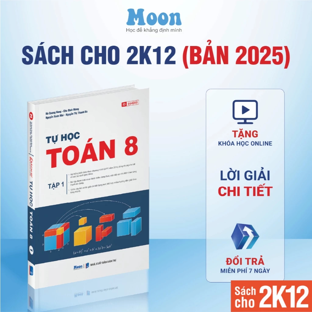 Tự học Toán 8 tập 1 + tập 2