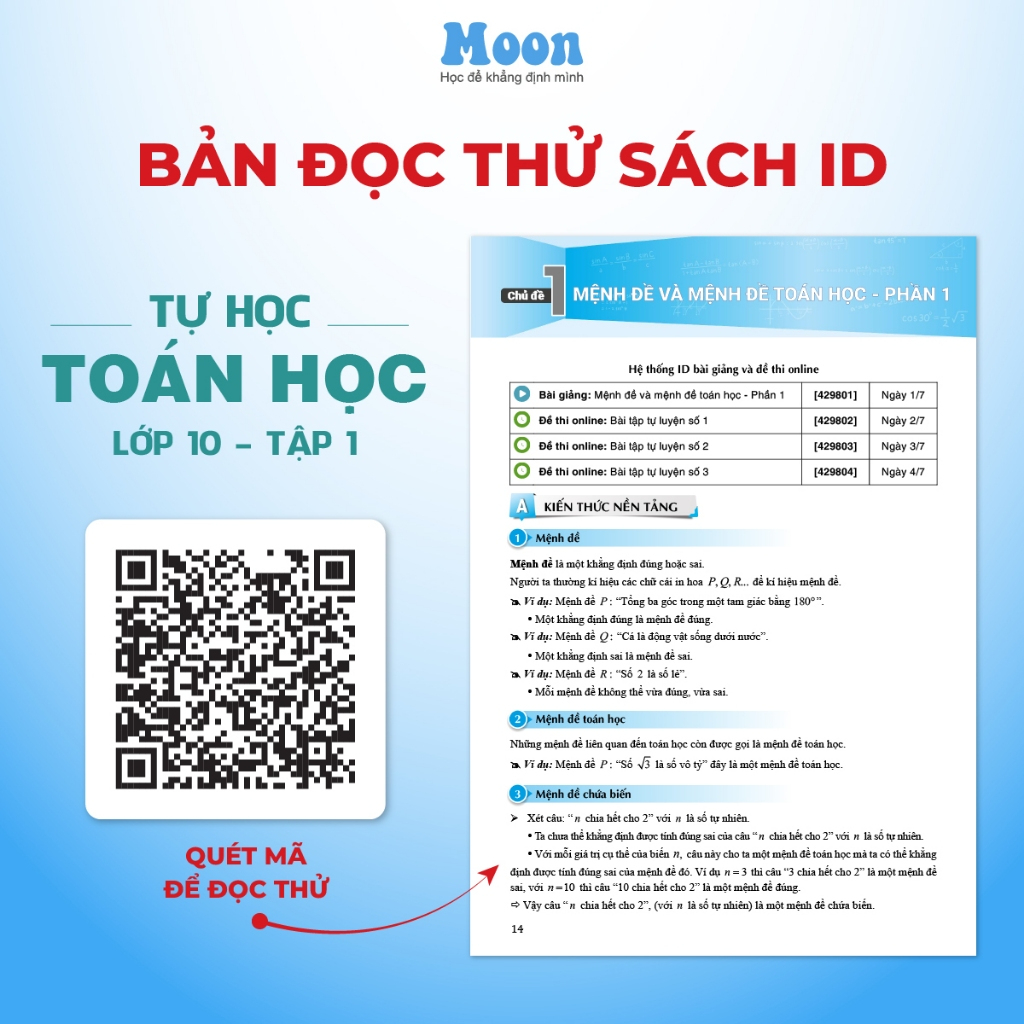 Tự học Toán 10 tập 1 + tập  2