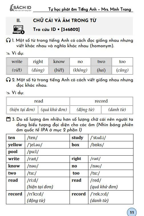 Tự học phát âm Tiếng Anh - Nền tảng kỹ năng đọc