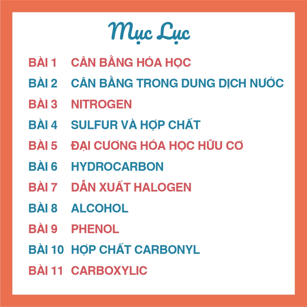 Sổ Tay Kiến Thức Trọng Tâm Hoá Học 11