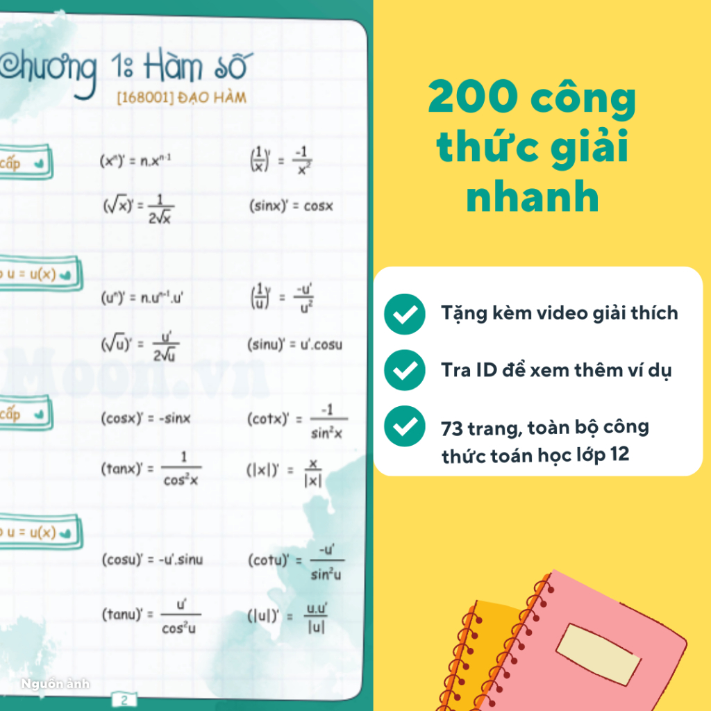 Sổ tay Toán học 12