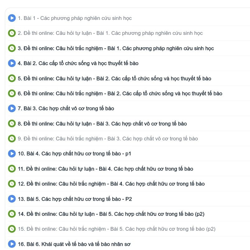 Tự Học Sinh Học 10 Tập 1