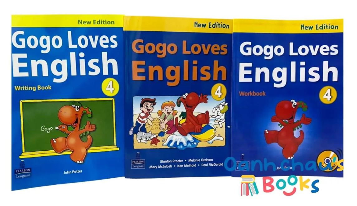 Gogo Loves English - Level 4 - 3 quyển (1q màu + 2q đen trắng) - Tặng file nghe + video