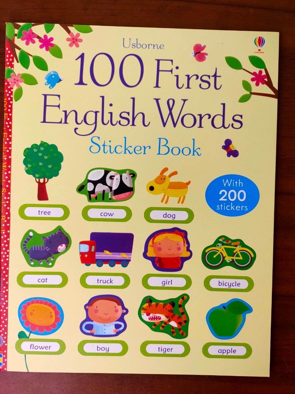 Sách Dính Dán - Usbonre Sticker Book - 100 first English Words